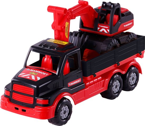 Cavallino Toys Cavallino Mammoet Torpedo Vrachtwagen met Graafmachine, 44,5cm van Cavallino Toys