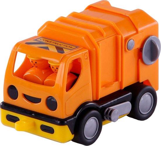 Cavallino Toys Cavallino Mijn Eerste Vuilniswagen Oranje, 19cm van Cavallino Toys