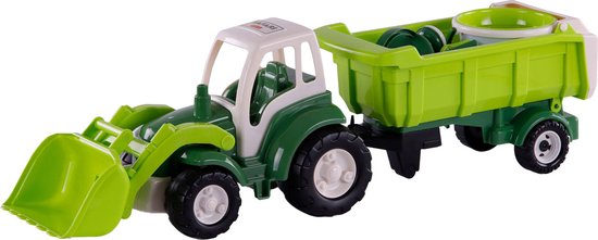 Cavallino Toys Cavallino XL Tractor Groen met KiepAanhangwagen en Emmerset, 9dlg. van Cavallino Toys