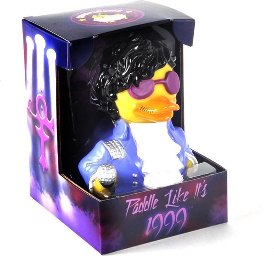 CelebriDucks Paddle Like It's 1999 Pop Music Rubber Duck  PRINCE   11cm  bekendste badeendjes merk uit de USA van CelebriDucks