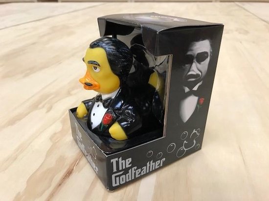 CELEBRIDUCKS 'THE GODFEATHER'     I MAKE YOU AN OFFER YOU CANT REFUSE….    Badeendje 11 cm Bekendste badeendjes merk uit USA van CelebriDucks