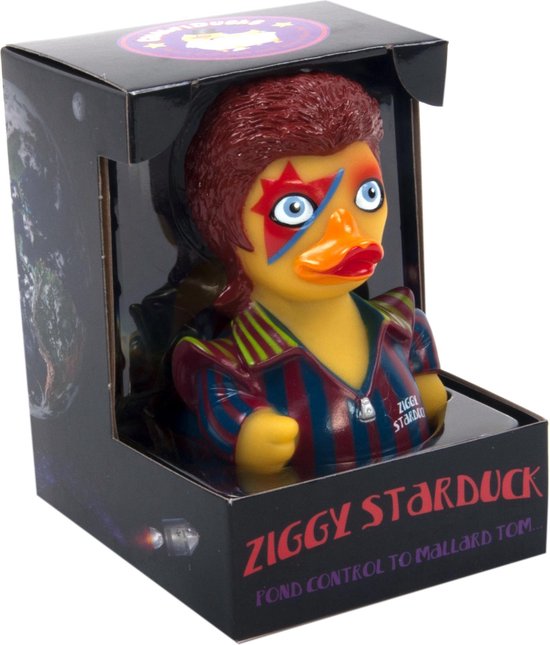 CelebriDucks ZIGGY STARDUCK  Pop Music Rubber Duck  DAVID BOWIE   11cm  bekendste badeendjes merk uit de USA van CelebriDucks