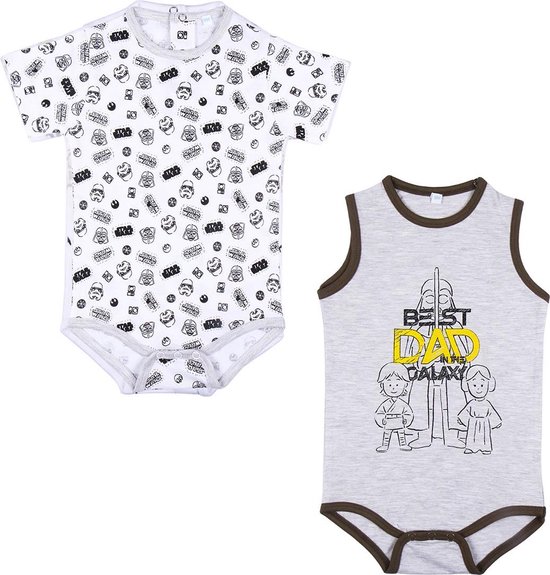 Cerda Group Star Wars Body Met Korte Mouwen 2 Eenheden Veelkleurig 24 Months Jongen van Cerda Group