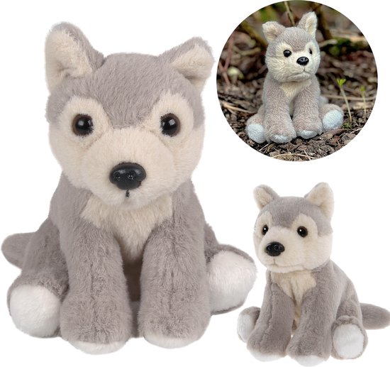 Charlie Bears Wolf mascotte, uit de Cuddle Cubs serie, een kleine pluche ideaal voor baby's, 13 centimeter van Charlie Bears