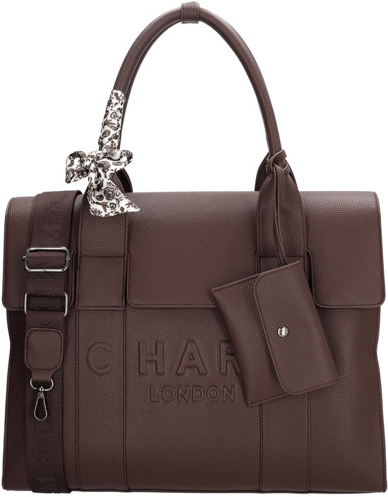 Charm London Bond Luiertas - Verzorgingstas Baby - Inclusief Verschoningsmatje - Etui - Verstelbare Schouderband - Donkerbruin