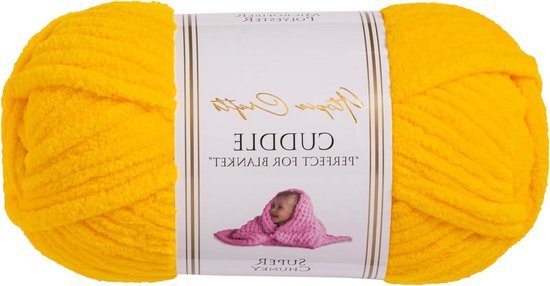 Chenille Garen - Super Chunky Garen - Haken en Breien - Oeko-Tex Gecertificeerd - 100 gram 60 meter - Goud