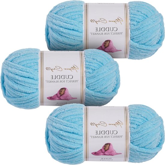 Chenille Garen - Zacht Garen - Knuffels Maken - Machinewasbaar - 300 gram - Turkoois