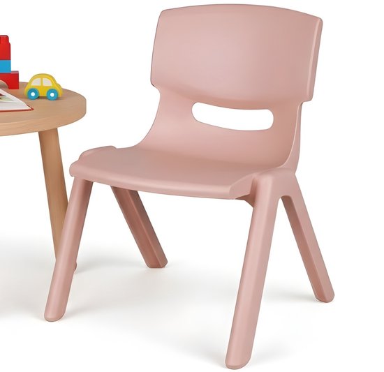 Cheqo® Kinderstoeltje - Kinderstoeltje Roze - Kinderstoel - Kinderstoel Roze - Peuterstoeltje - Peuterstoel - Kinder Tuinstoel - Tuinstoeltje Kind - Kinderstoel Buiten - Kinderstoel Binnen - Kunststof Kinderstoeltje - Plastic Kinderstoeltje