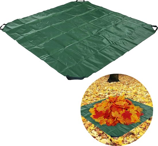Cheqo® Tuinafvalzeil - Afdekzeil - Tuinafvalzak - Tuinafval Zeil - Bouwzeil - 150x150cm van Cheqo®