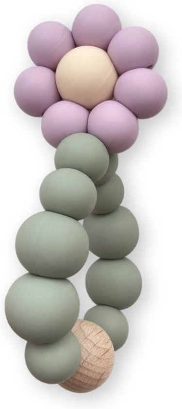 Chewies&more bijtring Flower Lilac van Chewies&more