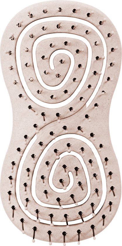 Chiara Ambra Haarborstel, klimaatneutrale biologische haarborstel zonder trekken met stro, hoofdmassage-haarborstel, ontwarrende borstel tegen haaruitval, anti-kroezende borstel voor gezond haar, beige van CHIARA AMBRA