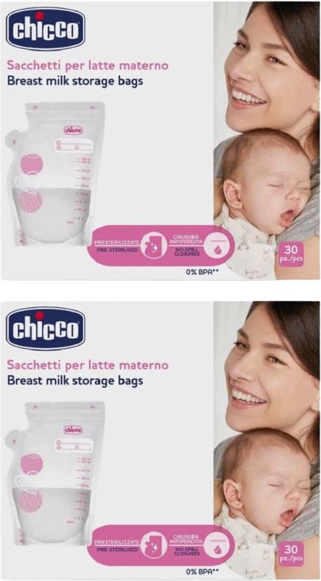 Chicco - Borstvoeding bewaarzakjes - 2 x 30 zakjes van Chicco