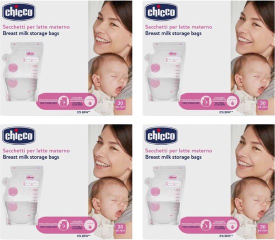 Chicco - Borstvoeding bewaarzakjes - 4 x 30 zakjes van Chicco