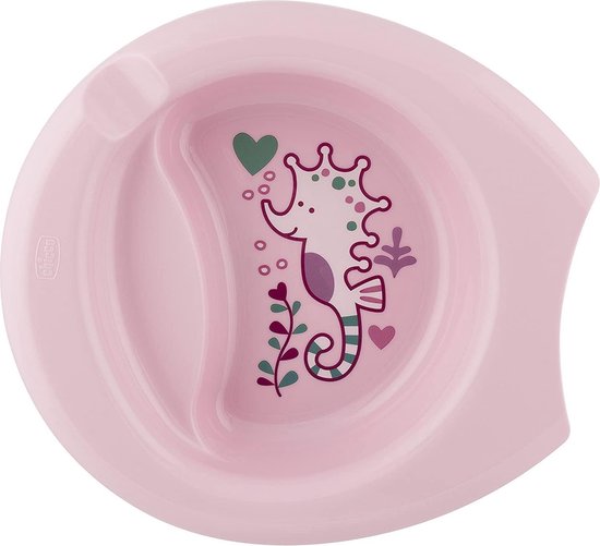 Chicco Diep Dinerbord Zeepaardje Meisjes 22 Cm Roze van Chicco