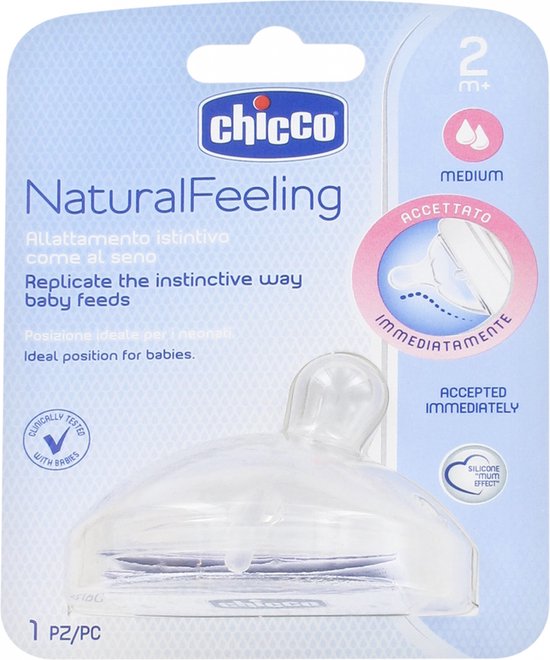 Chicco Fopspeen 2m+ Gebogen Siliconen Transparant
