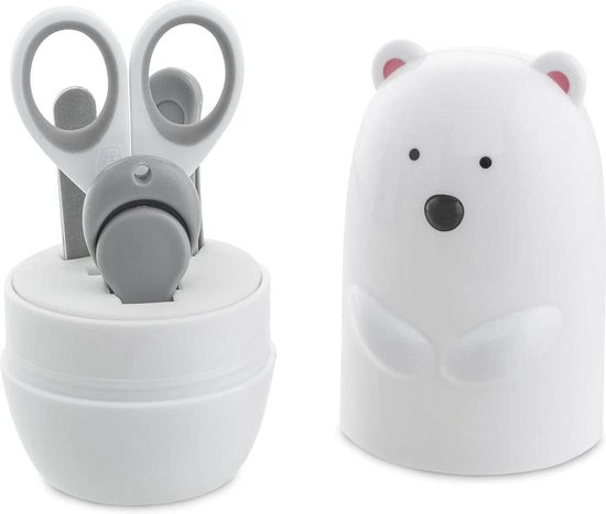 Chicco Manicureset Ijsbeer Rvs Wit/zwart 5-delig van Merkloos