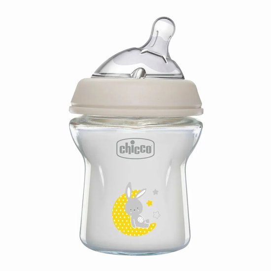 Chicco Naturalfeeling Glazen Babyfles Langzame Doorstroming 150ml Transparant Kinderen