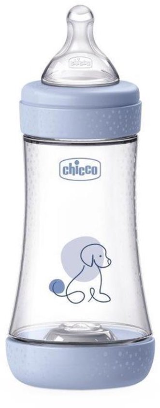 Chicco Perfect5 babyfles 240ml siliconen speen - Anti-koliekfles
