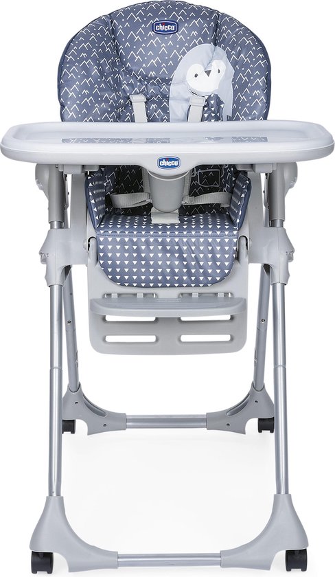 Chicco Polly Easy Kinderstoel - Inklapbare baby eetstoel - Met stoelverkleiner - Hoogte verstelbaar - Pinguin van Chicco