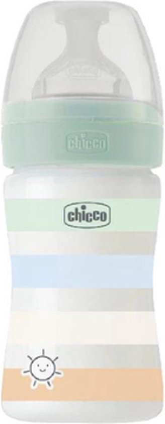 Chicco zuigfles Siliconen Well Being 150ml groen van Chicco