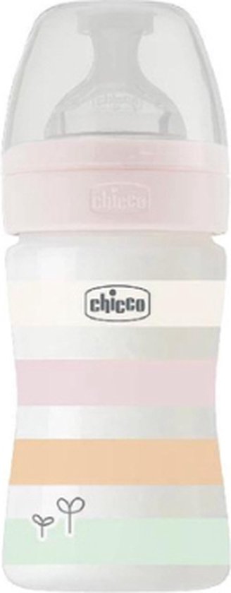 Chicco zuigfles Siliconen Well Being 150ml wit van Chicco