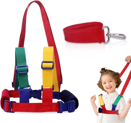 Child Safety Belt for Walking, 2-in-1 Adjustable Baby Harness, Learning Harness for Babies and Children, Anti-Loss Wristband (1 Pack) van Merkloos
