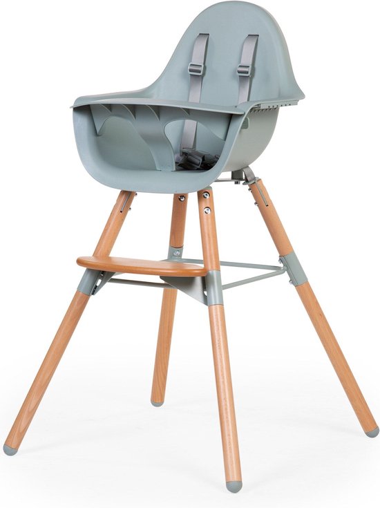 Childhome 2-in-1 Hoge Stoel - 2 Hoogtestanden - 6 Maanden Tot 6 Jaar - Muntgroen van Childhome