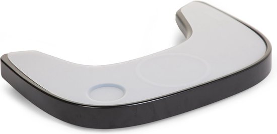 Childhome - Evolu Eettablet voor Kinderstoel - ABS - Zwart + Siliconen Placemat van Merkloos