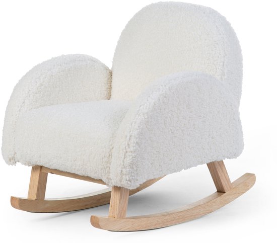 Childhome Schommelstoel - Teddy Ecru - Comfortabel & Stijlvol - Perfect voor Kinderen