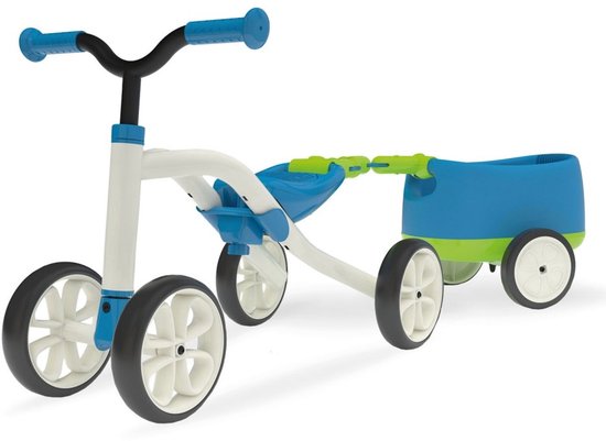Chillafish Quadie+Trailie kindervoertuig / loopfiets met trailier, Blauw van Chillafish