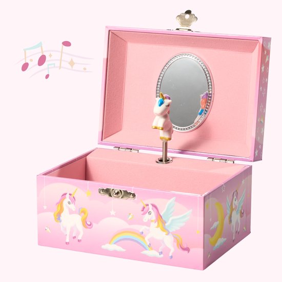 ChimeDream Sky Dreamer Unicorn Muziekdoos | Juwelendoos | Speelt Twinkle Star Melodie | 14.8 x 10.6 x 8.5 cm van Chi