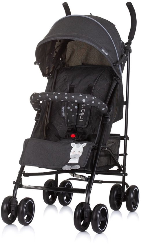 Chipolino Milano Zebra Buggy - Verstelbare rugleuning in meerdere posities - Verwijderbare uitvalbeugel