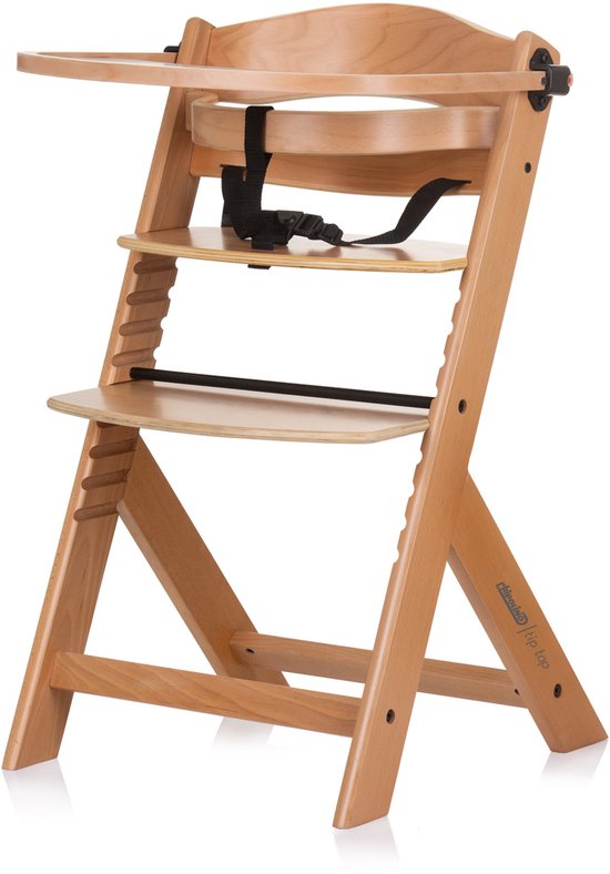 Chipolino Tip Top 2-in-1 Kinderstoel - Wood - Geschikt vanaf ongeveer 6 maanden tot 15 kg - Zitting en voetensteun in hoogte verstelbaar van Chipolino
