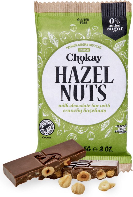 Chokay Original Melkchocolade Hazelnoot 85 gr van Chokay