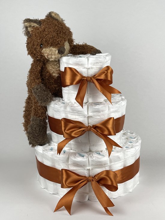 Chouette-Chouette | Luiertaart Neutraal | Kraamcadeau | Geboorte Jongen Meisje | Babyshower | Bunnies By the Bay Vos Foxy Koper van Chouette-Chouette