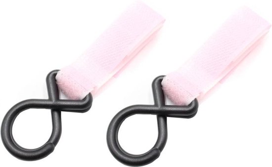 CHPN - Kinderwagenhaak - 2 Stuks - Roze - Tassenhaak - Tassenhanger - Buggyhaak - Accessoires voor Kinderwagens - Haaktas - Buggy van CHPN