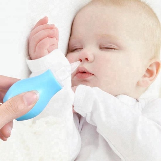 CHPN - Neuszuiger - Neus uitzuiger - Neus uitzuigen - Blauw - Neusreiniger voor Baby's en Kinderen - Universeel - Siliconen van Merkloos