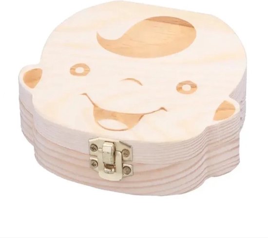 CHPN - Tandendoosje - Melktanden - Tandenfee - Tanden opbergdoosje - Melktandjes - Tandjes bewaren - Tanden Opbergdoosje - Tooth box - Hout van Merkloos