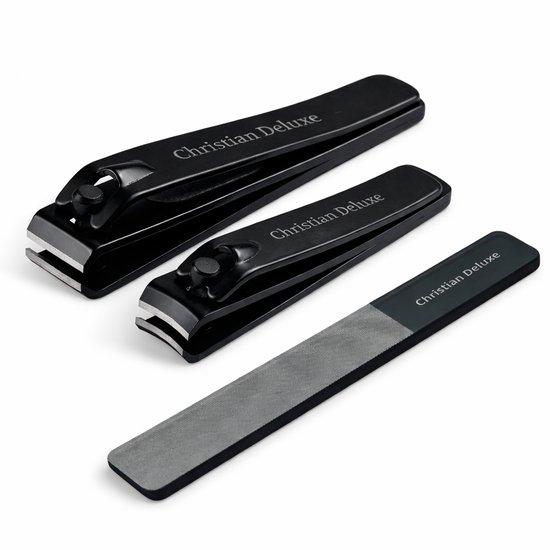 Christian Deluxe® Combo Nagelknipper Set met Nano Glasvijl – Nagelknipper - Teennagelknipper - Pedicureset - Manicure set - Pedicure