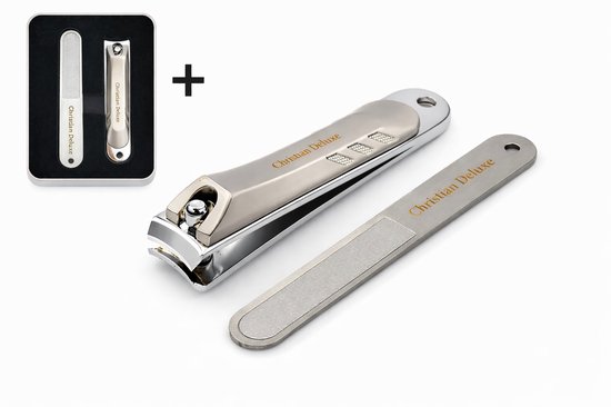 Christian Deluxe® Nagelknipper met Glasvijl – Nagelknipper - Glasvijl - Teennagelknipper - Pedicureset - Manicure set - Pedicure