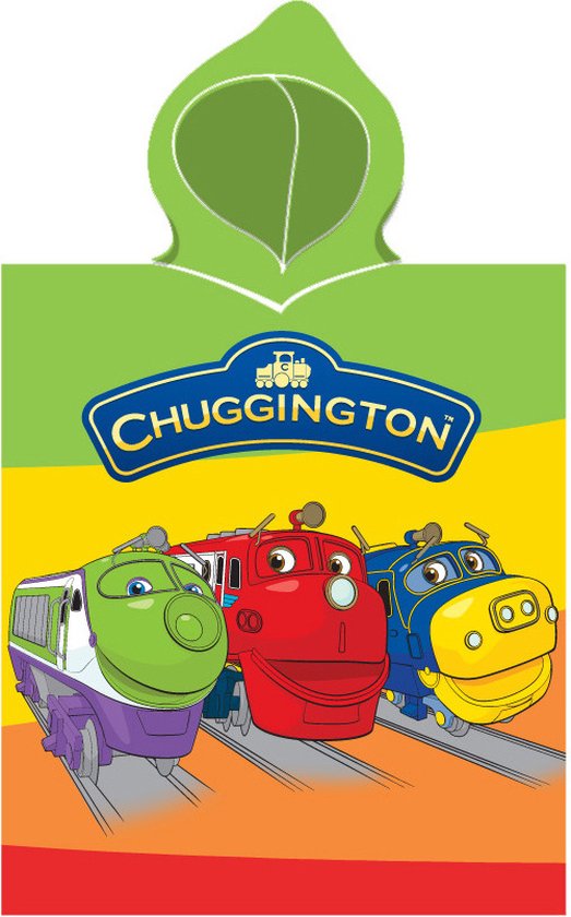 Chuggington 3 treinen - poncho - 50 x 115 cm - Multi