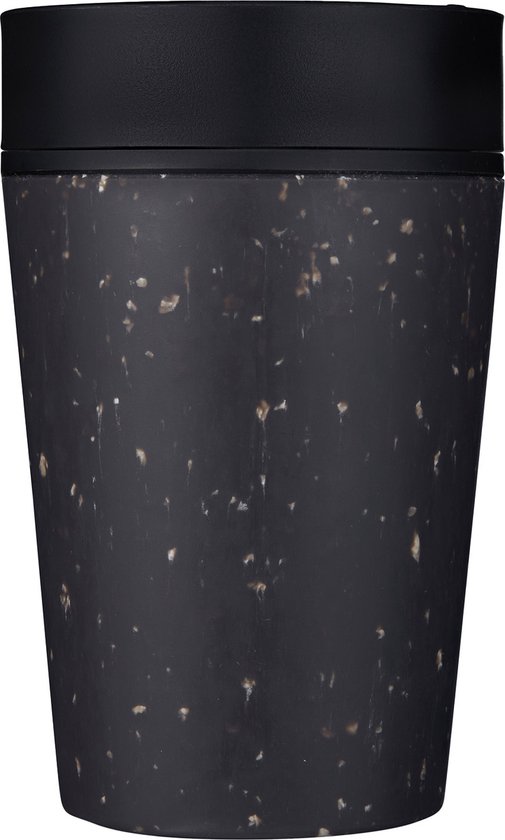 Circular & Co - Travel Mug - Koffiebeker To Go - Coffee To Go Beker - 227 ml - Grey - Ink Black - 8oz – Duurzaam van Circular & Co