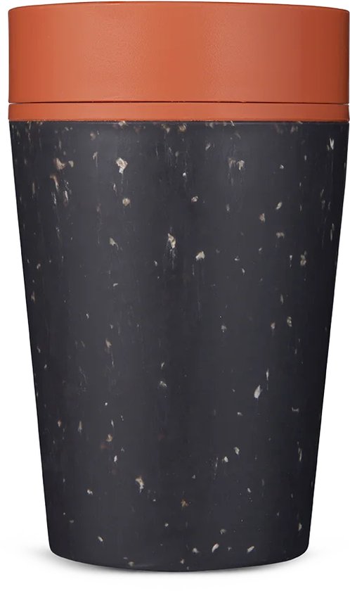 Circular & Co - Travel Mug - Koffiebeker To Go - Coffee To Go Beker - 227 ml - Grey - Sundown Orange - 8oz – Duurzaam van Circular & Co