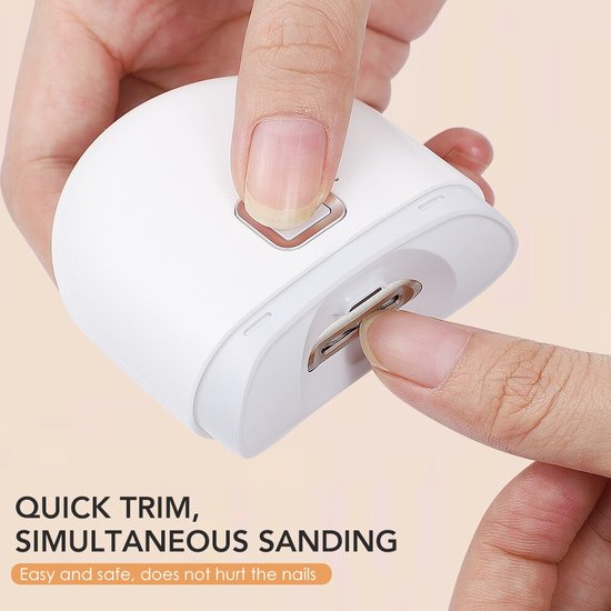 CL CHLIN® "Easy trim model 1" Elektrische Nagelknipper voor baby, kinderen en volwassenen met oplaadbare accu - precicie - nageltrimmer - nagelschaar - met extra grote opening - nagelvijl van CL CHLIN