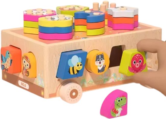 Clairez - Houten Speelgoed - Vormenstoof - Vormenpuzzel - Educatief Speelgoed - Montessori Speelgoed van Merkloos