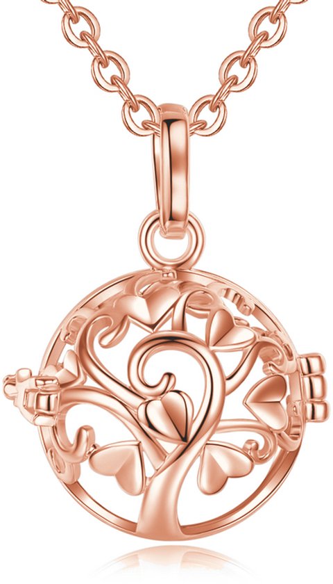 Clariz klankbolhouder Boom rozegoud - zwangerschapsbel houder - zwangerschapshanger - zwangerschapsketting - bola van Clariz