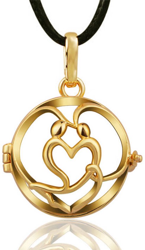 Clariz klankbolhouder Familie goud - zwangerschapsbel houder - zwangerschapshanger - zwangerschapsketting - bola van Merkloos