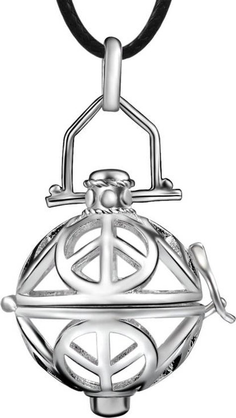 Clariz klankbolhouder zilver peace - zwangerschapsbel houder van CLA