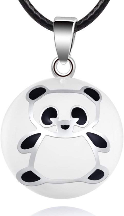 Clariz zwangerschapsbel Panda zilver - zwangerschapsketting - zwangerschapsbelletje - bola