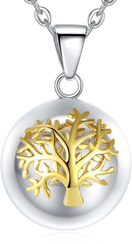 Clariz zwangerschapsbel verzilverd met gouden boom van Clariz